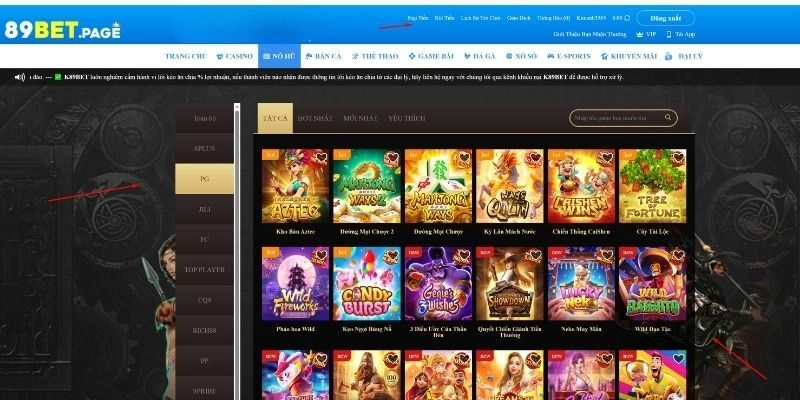 Các bước chơi nổ hũ tại 89BET