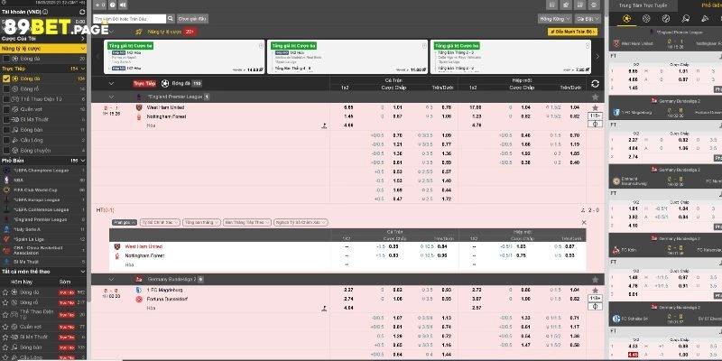 Giới thiệu kèo Châu Âu tại 89BET