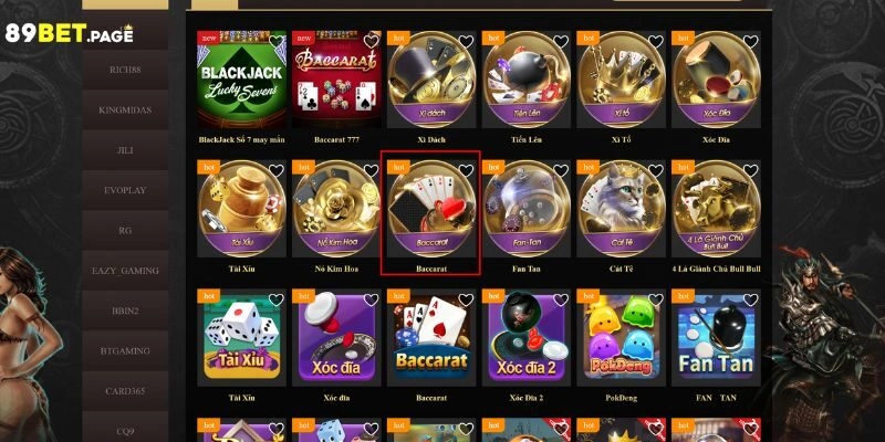 Giới thiệu game Baccarat tại 89BET